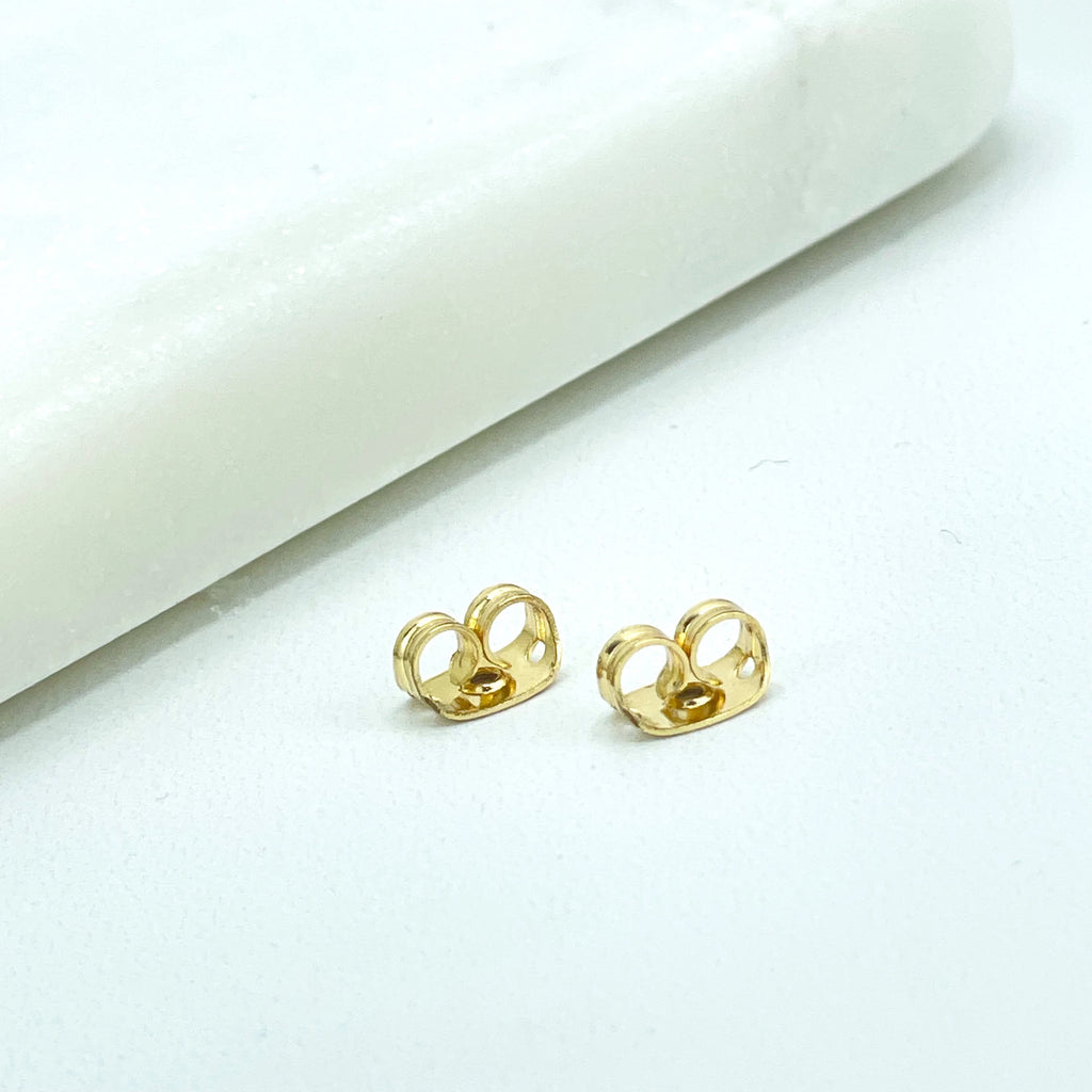 18k Gold Filled Replacement Backing, Butterfly Earring Backs, One Pair Of Earring Backs, Gold Push Back Findings