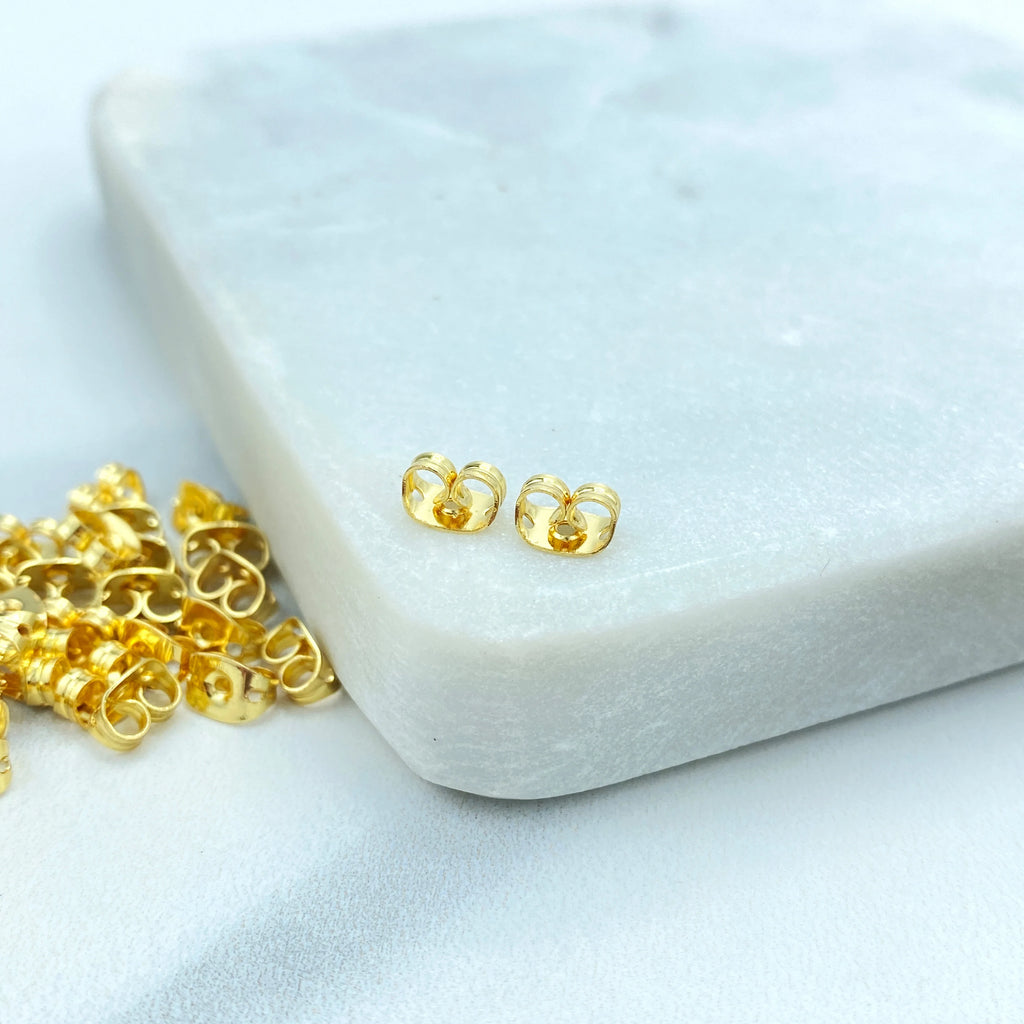 18k Gold Filled Replacement Backing, Butterfly Earring Backs, One Pair Of Earring Backs, Gold Push Back Findings