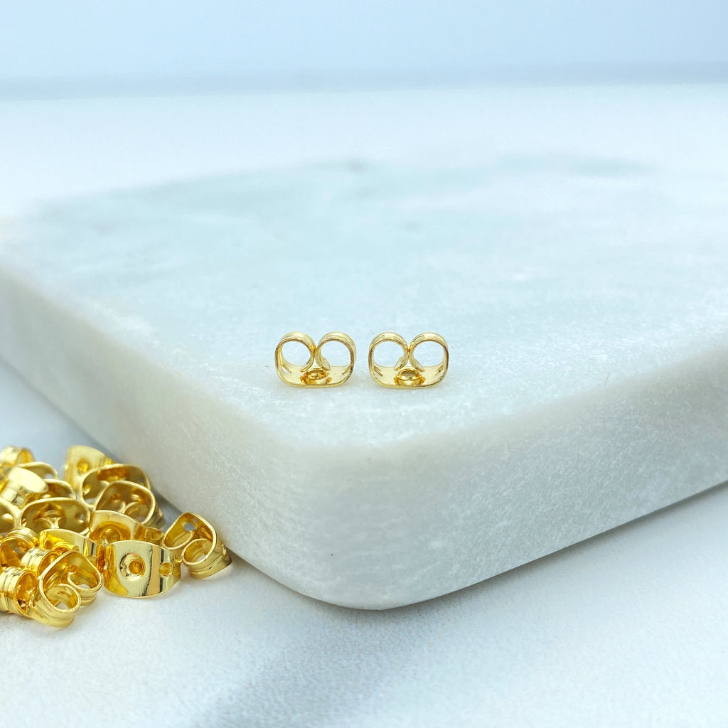 18k Gold Filled Replacement Backing, Butterfly Earring Backs, One Pair Of Earring Backs, Gold Push Back Findings