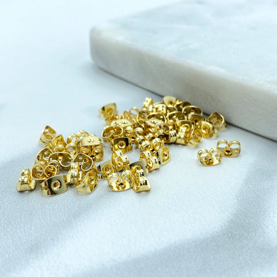 18k Gold Filled Replacement Backing, Butterfly Earring Backs, One Pair Of Earring Backs, Gold Push Back Findings
