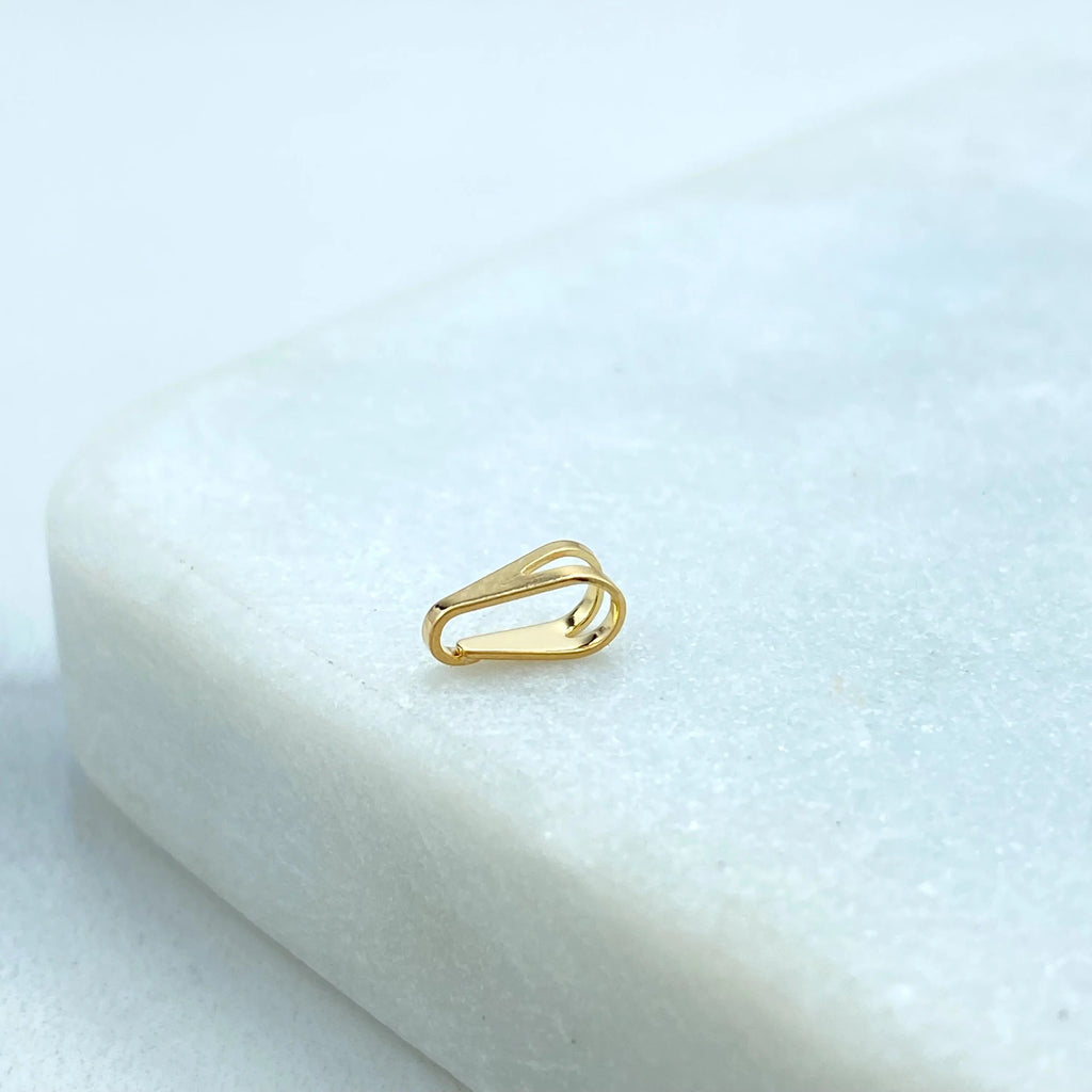 18k Gold Filled Bails for Pendants or Charms, Replacement Bails, Bail Jewelry Supplies, DIY Bail Jewelry Finding 7mmx3mm