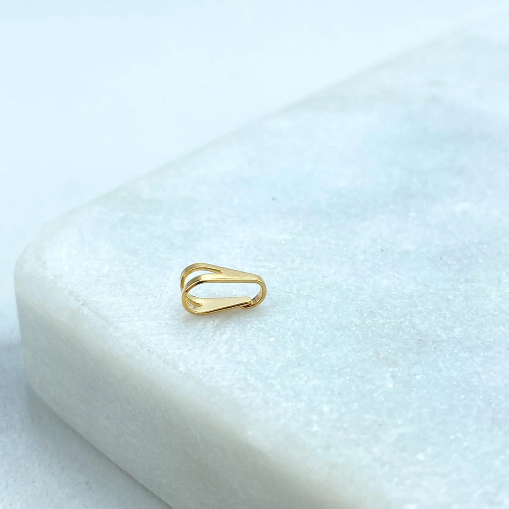 18k Gold Filled Bails for Pendants or Charms, Replacement Bails, Bail Jewelry Supplies, DIY Bail Jewelry Finding 7mmx3mm