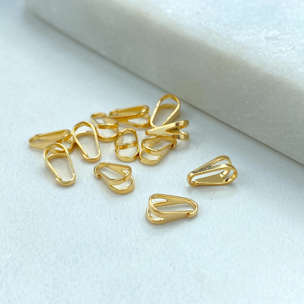 18k Gold Filled Bails for Pendants or Charms, Replacement Bails, Bail Jewelry Supplies, DIY Bail Jewelry Finding 7mmx3mm
