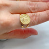 18k Gold Filled Saint Benedict Medal Ring, With Cutout Details, San Benito Medal Ring, Catholic Jewelry