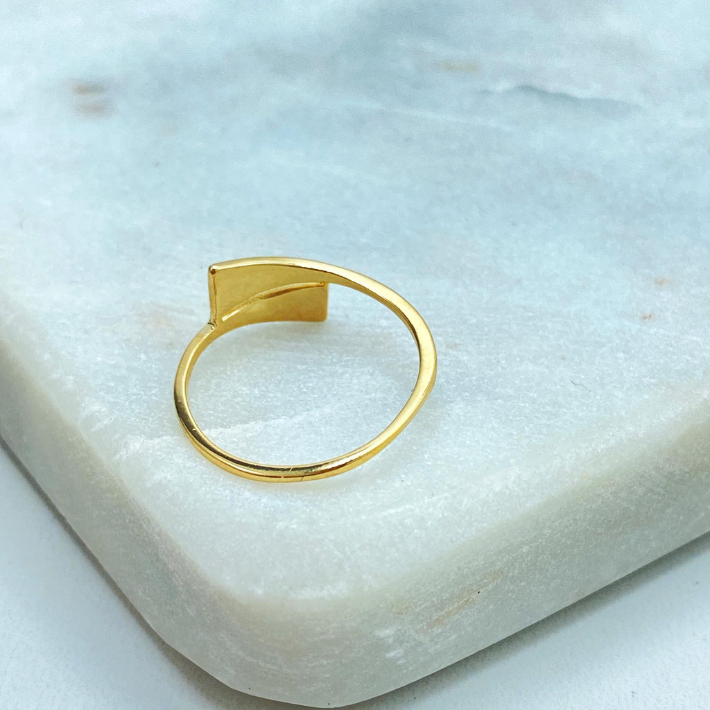 18k Gold Filled Simulated Wrap Ring, Abstract Geometric Ring, Gold Wrap Style Minimalist Ring