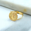 18k Gold Filled Saint Benedict Medal Ring, With Cutout Details, San Benito Medal Ring, Catholic Jewelry