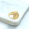 18k Gold Filled Saint Benedict Medal Ring, With Cutout Details, San Benito Medal Ring, Catholic Jewelry