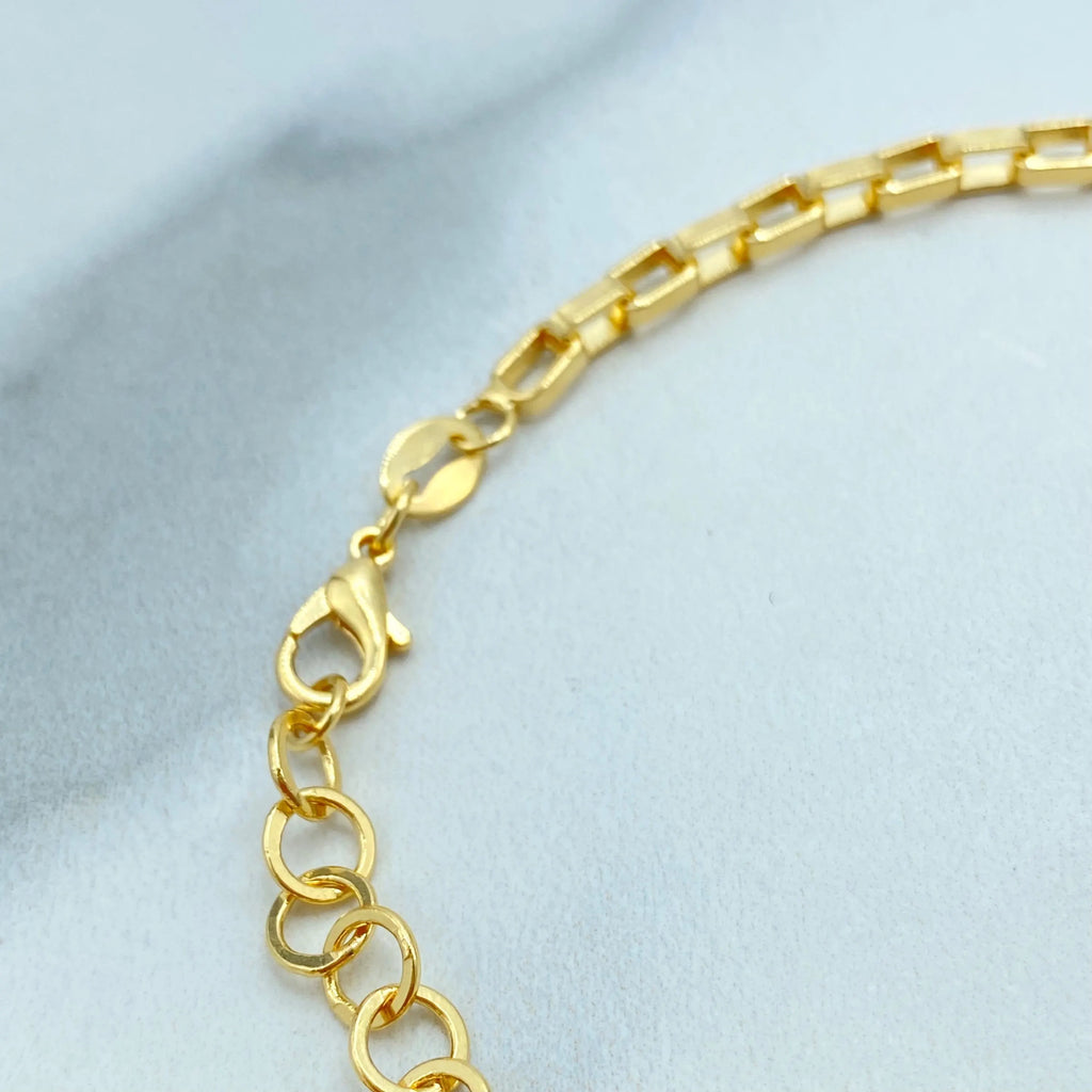 18k Gold Filled Seashell Charm Bracelet, Beach Inspired Summer Jewelry, Coastal Gold Bracelet, Two Links Bracelet