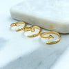 18k Gold Filled Adjustable Initial Ring, Personalized Open Band with CZ Stones, Custom Letter Ring