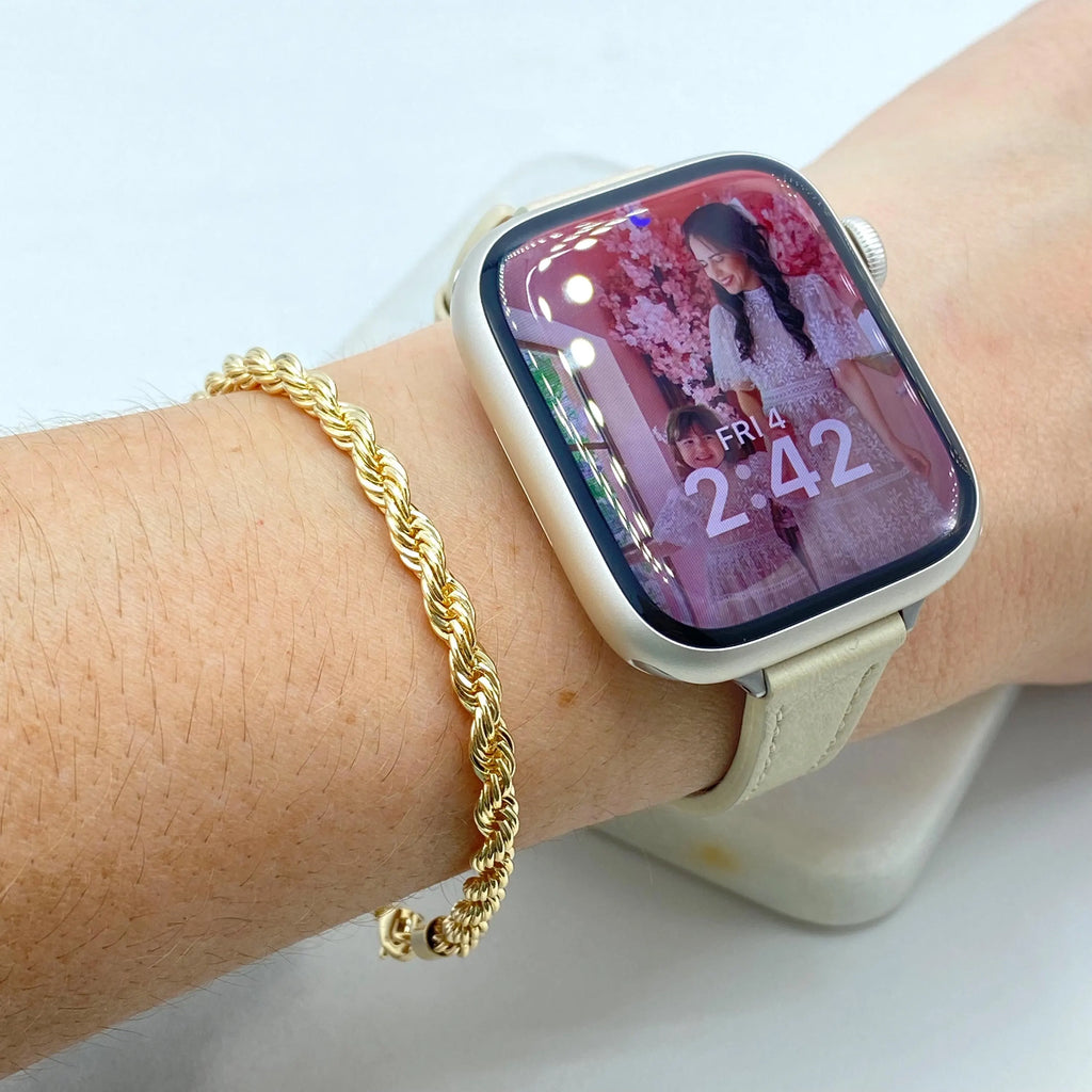 18k Gold Filled 4mm Rope Chain Bracelet, 7.5 Inch Dainty Rope Bracelet, Elegant Lobster Clasp, Gift for Her