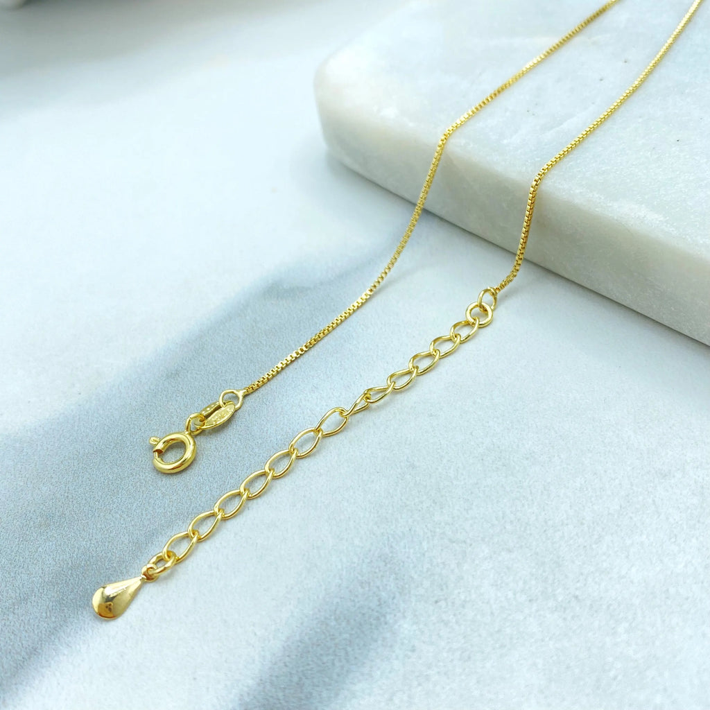 18k Gold Filled Amber Crystal Jewelry Set, Gold Necklace & Stud Earrings, Raw Stone Look, Dainty Sparkle Set