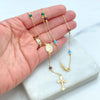 18k Gold Filled Rosary Necklace, Guadalupe Box Chain Rosary with Multicolor Beads, Catholic Jewelry, Religious