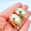 18k Gold Filled Stud Earrings, Chunky Dome Bold Lightweight Studs, Statement Jewelry, Gift for Her