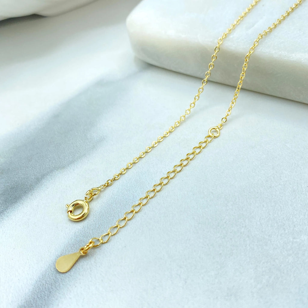 18k Gold Filled CZ Heart Locket Necklace, Boy or Girl Kids Necklace for Mom, Mother Jewelry Gift, Family Pendant