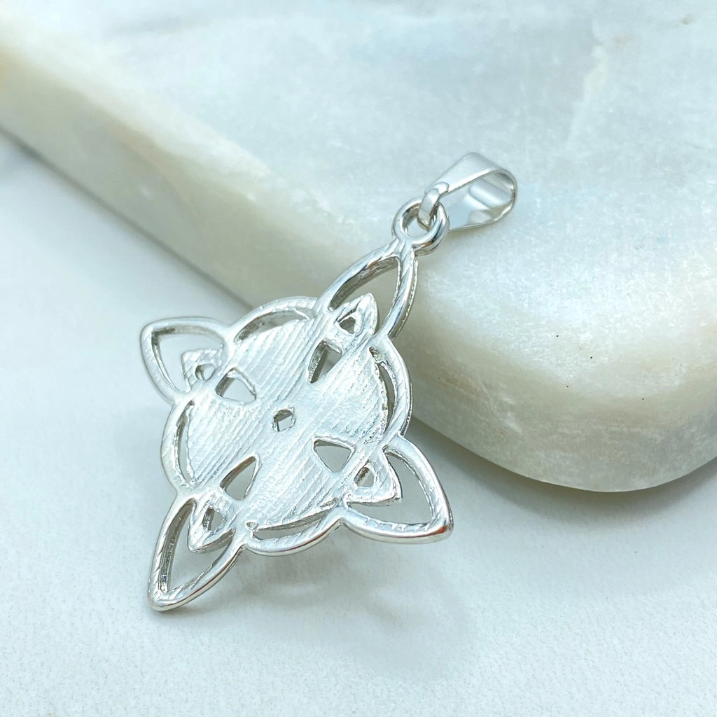 18k Gold Filled or Silver Filled Celtic Witch Knot Pendant, Trinity Knot Amulet, Triquetra Pendant, Wiccan Jewelry, Pagan Protection Charm