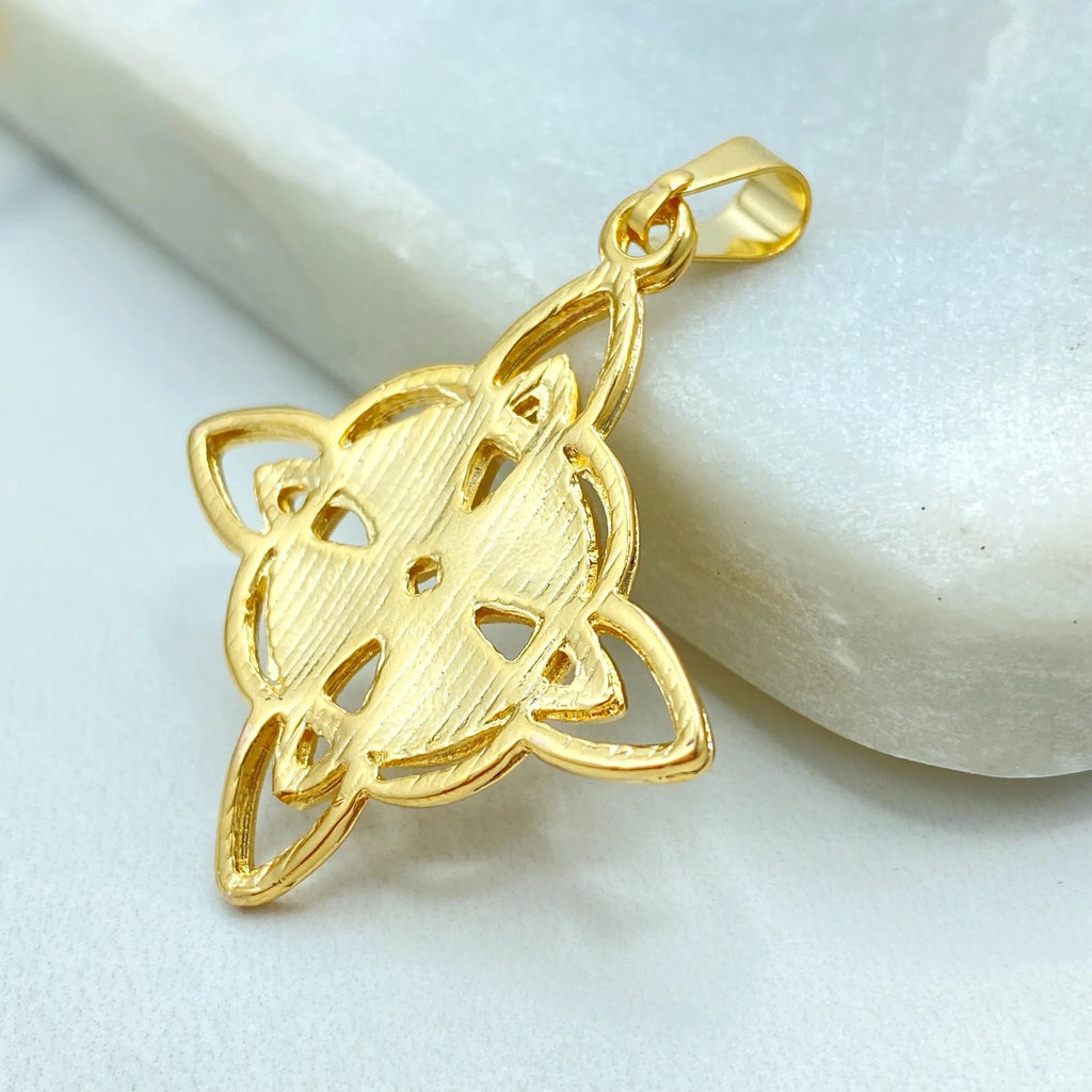 18k Gold Filled or Silver Filled Celtic Witch Knot Pendant, Trinity Knot Amulet, Triquetra Pendant, Wiccan Jewelry, Pagan Protection Charm