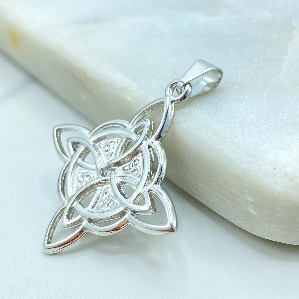 18k Gold Filled or Silver Filled Celtic Witch Knot Pendant, Trinity Knot Amulet, Triquetra Pendant, Wiccan Jewelry, Pagan Protection Charm