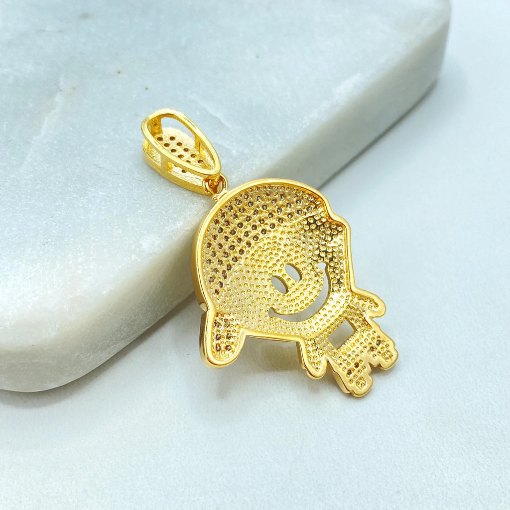 18k Gold Filled Boy or Girl Charm: Micro Pave CZ Kid Pendant, Mother Jewelry, Gift for Mo