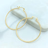 18k Gold Filled 50mm Hoop Earrings, Reversible Polished and Hammered Textured Hoops, Statement Jewelry, Gift for Her