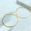 18k Gold Filled 50mm Hoop Earrings, Reversible Polished and Hammered Textured Hoops, Statement Jewelry, Gift for Her