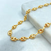 18k Gold Filled 3mm Puff Mariner Chain, or Bracelet, Puffed Puff Mariner Link Chain, Mariner Anchor, Chunky Link Mariner