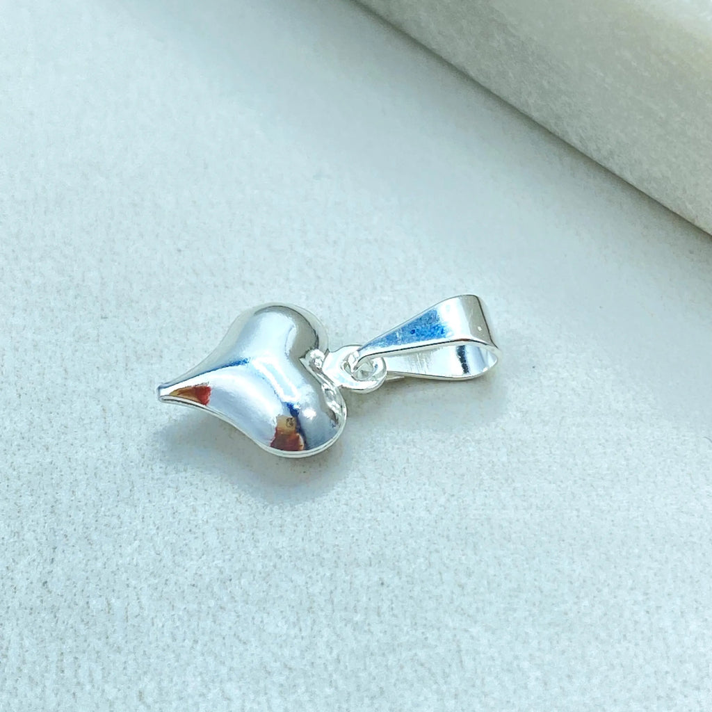 18k Gold Filled or Silver Filled Puffed Puf 3D 11mm Heart Charm Pendant, Puffed Heart Charm, DIY Heart Charm