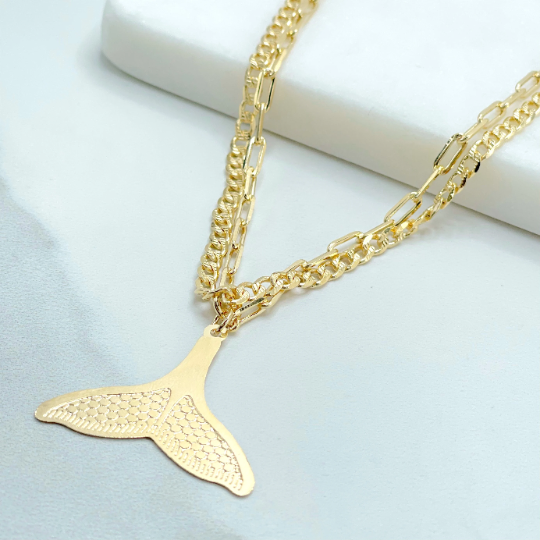 18k Gold Filled 3mm PaperClip Chain, 3mm Curb Link Chain, Mermaid Tail ,Anklet Wholesales Jewelry Supplies