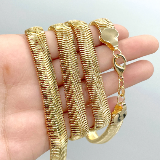 18k Gold Filled 10mm Snake Bracelet