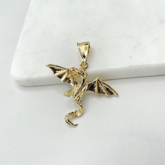 18k Gold Filled Dragon Pendant