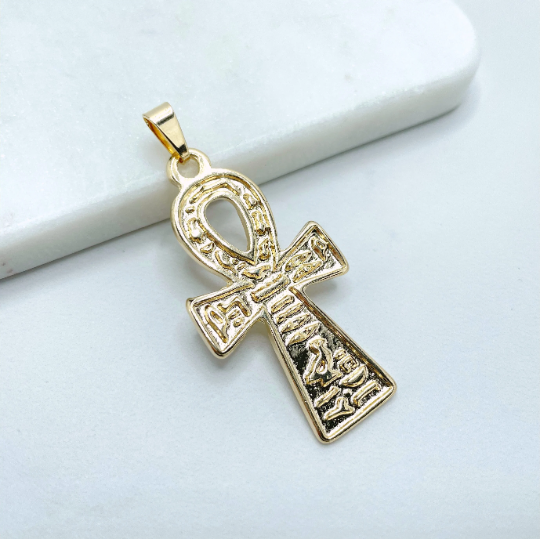 18k Gold Filled Egyptian Ankh Cross Pendant