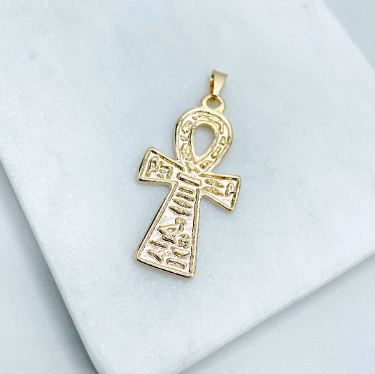 18k Gold Filled Egyptian Ankh Cross Pendant