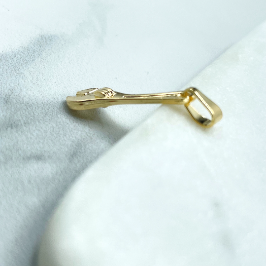 18k Gold Filled Mechanic Gifts for Dad, Adjustable Wrench Jewelry, Carpenter Tool Charm