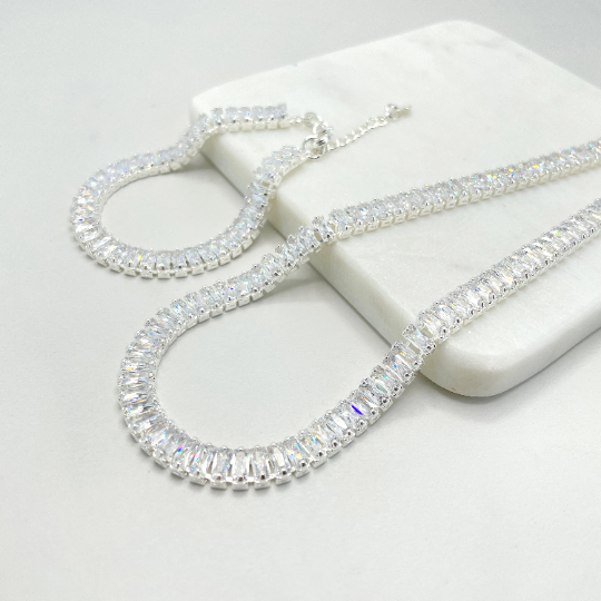 Silver Filled Featuring Clear White CZ  Bracelet