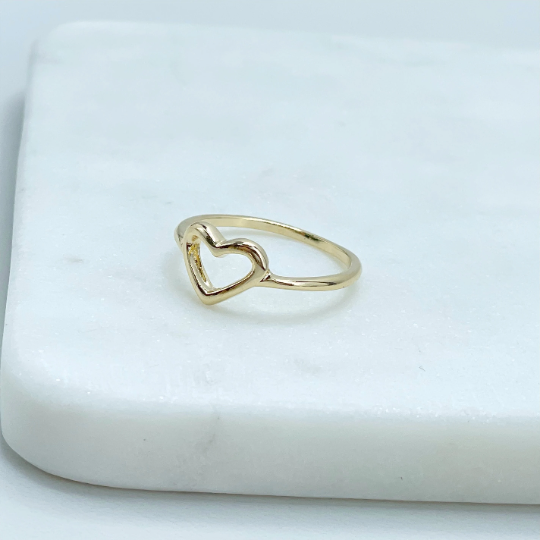 18k Gold Filled Delicate Heart Ring