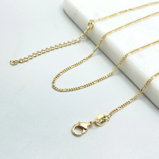18k Gold Filled Figaro Chain