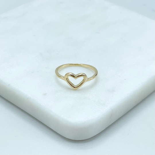 18k Gold Filled Delicate Heart Ring