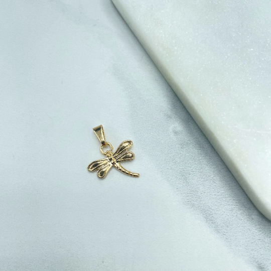 18k Gold Filled Pettie Dragon-Fly Charm Pendant