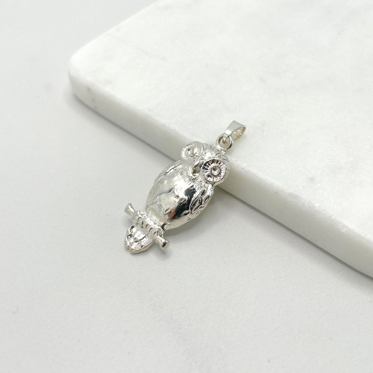 Silver Filled Owl Pendant