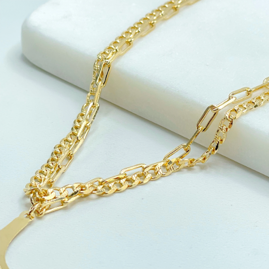 18k Gold Filled 3mm PaperClip Chain, 3mm Curb Link Chain, Mermaid Tail ,Anklet Wholesales Jewelry Supplies