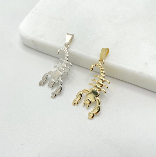 18k Gold Filled or Silver Filled Scorpion Pendant