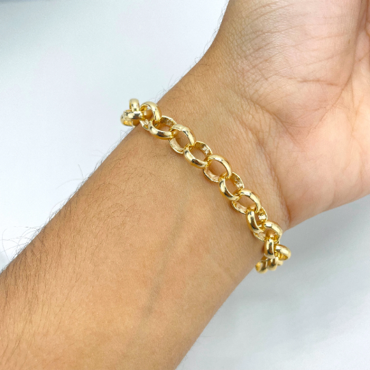 18k Gold Filled 2mm Rolo Chain or Bracelet with Extender