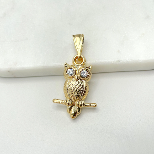 18k Gold Filled with Cubic Zirconia Texturized Own Pendant