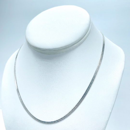 Silver Filled 3mm Herringbone Snake Chain, Bracelet or Anklet, Wholesale Jewelry Making Supplies