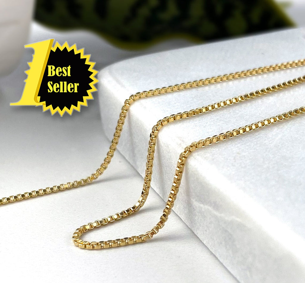 18k Gold Filled 1mm Box Chain