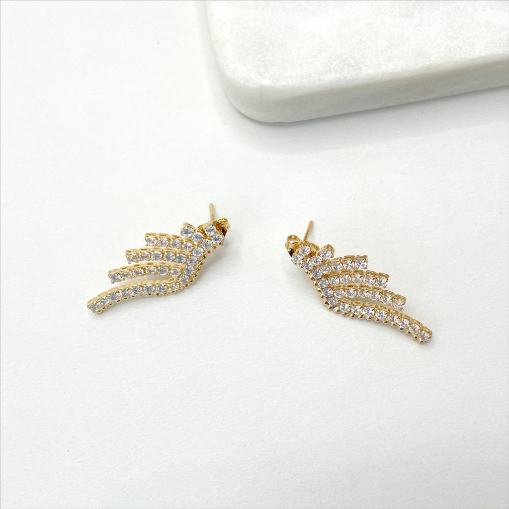 18K Gold Filled Wings Earrings