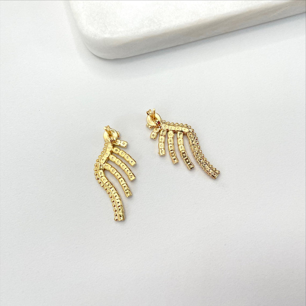 18K Gold Filled Wings Earrings
