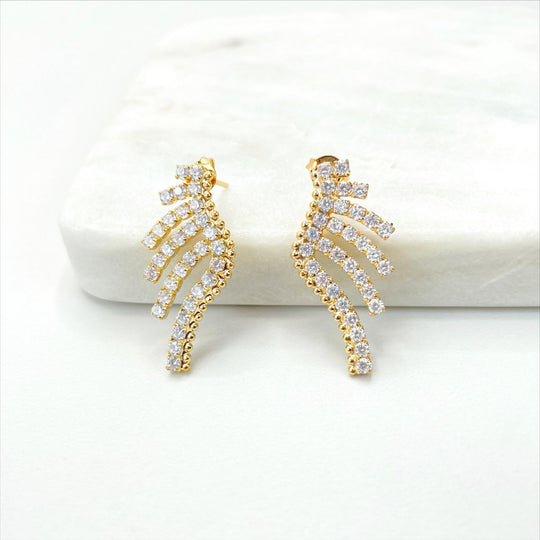 18K Gold Filled Wings Earrings