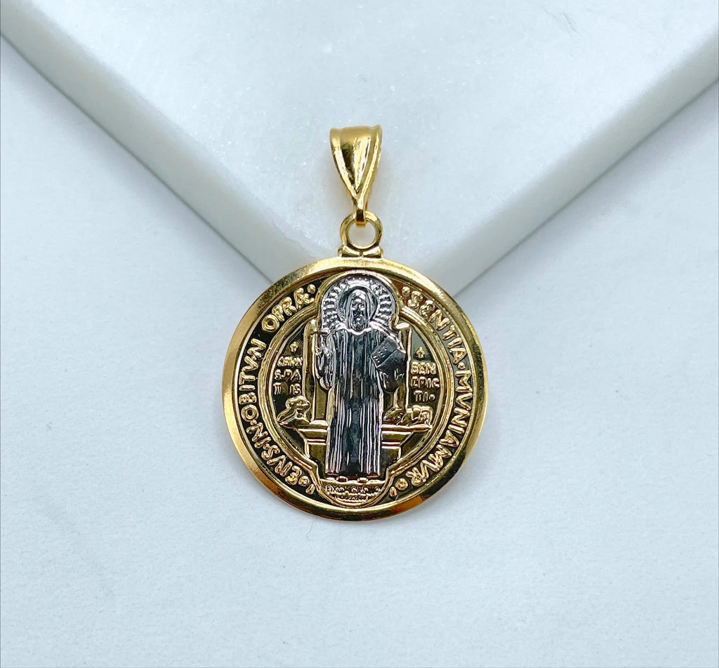 18k Gold Filled Saint Benedict Medal Pendant