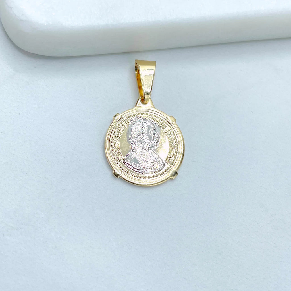 18k Gold Filled Franc Joseph Emperor Medal Pendant