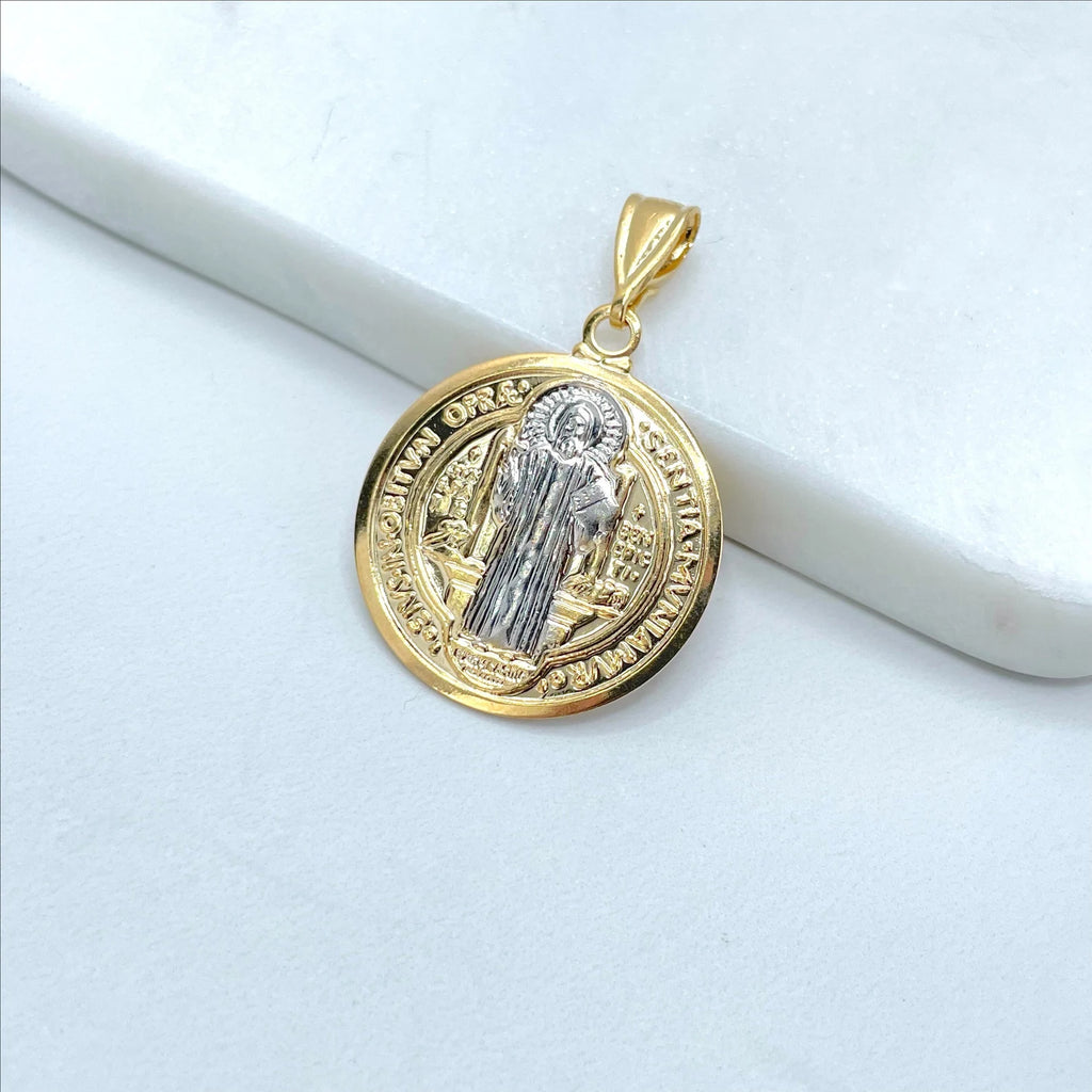 18k Gold Filled Saint Benedict Medal Pendant